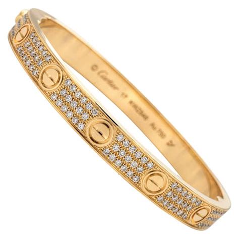 cartier bracelet diamond price|cartier 750 bracelet with diamonds.